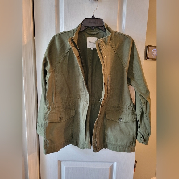 Madewell Northover Utility Jacket Regular Fit Cotton Desert Olive Size Small - Picture 2 of 15